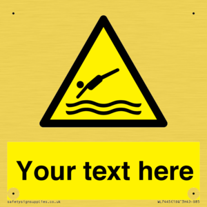 Custom Warning diving area